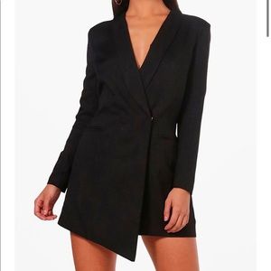 Petite Asymmetric Blazer Dress